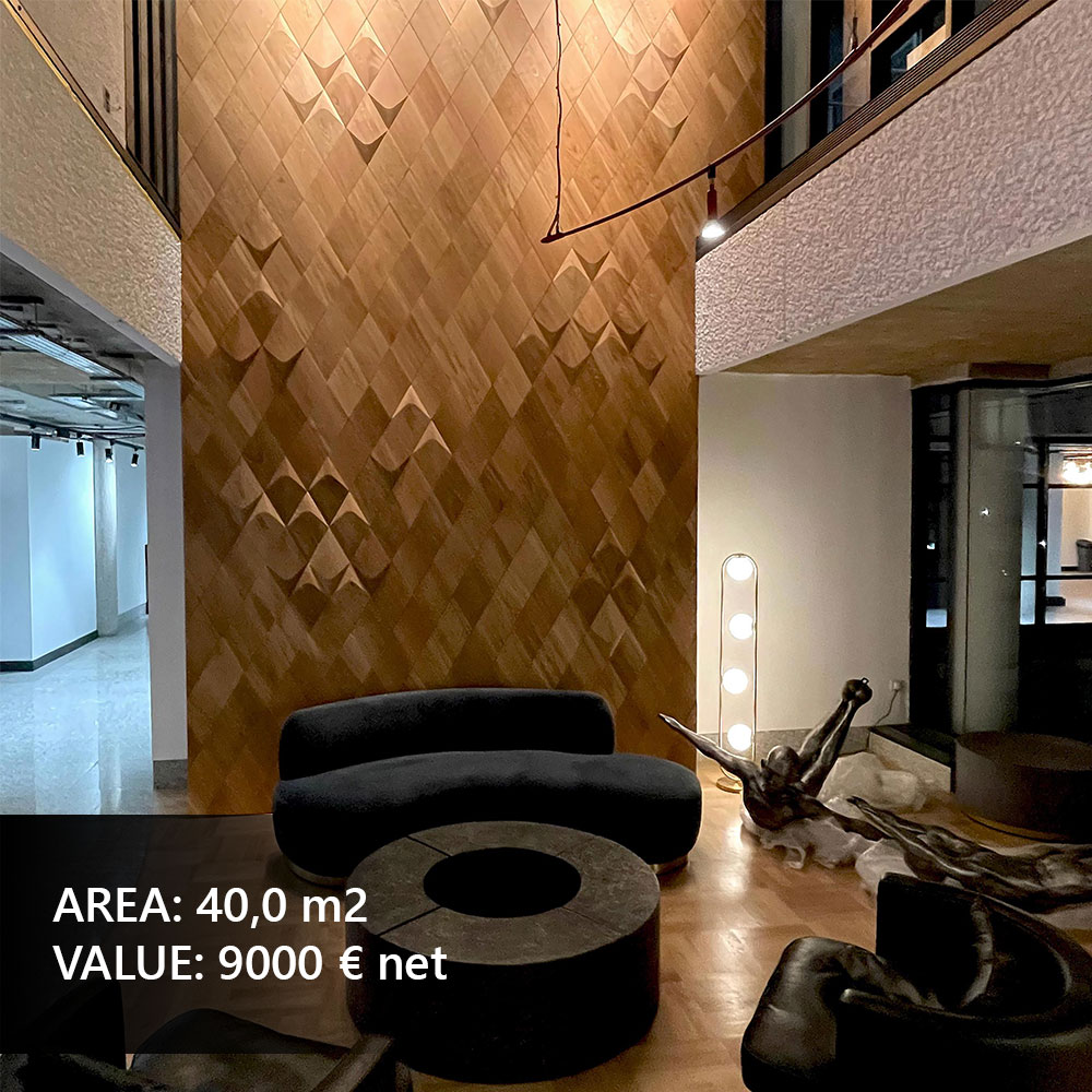 3D wall panels as decoration in the living room