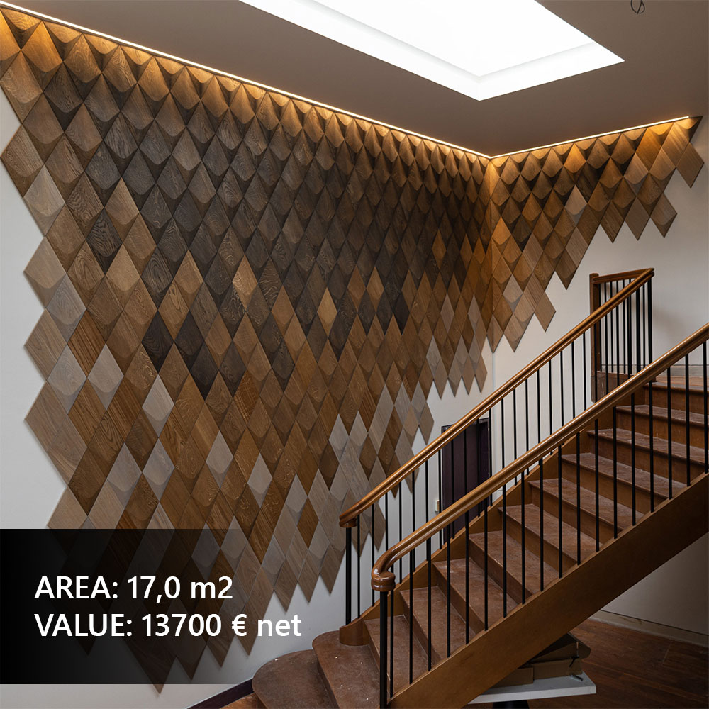 3D wall panels as decoration in the living room