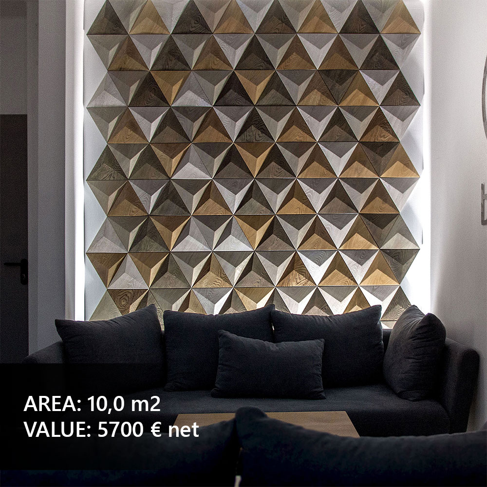 Modern wood wall panels used as a decorative accent wall in a stylish bar, enhancing interior design.