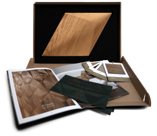 Photo of a box containing a sample of a caro plus panel