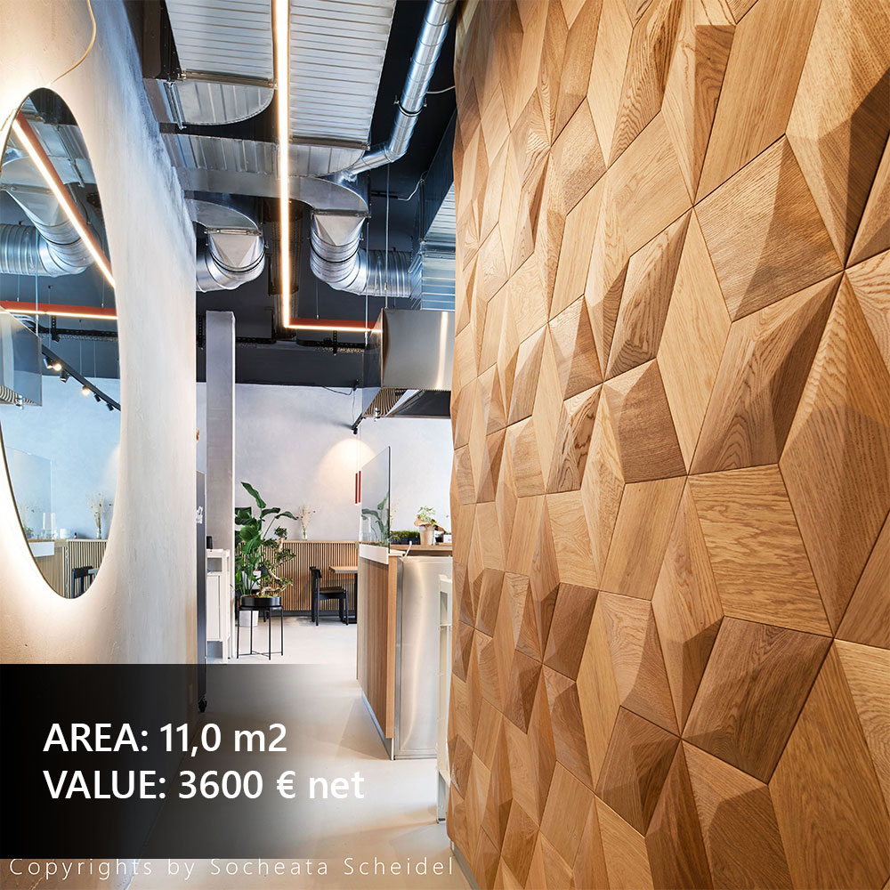 3D wall panels as decoration in the living room