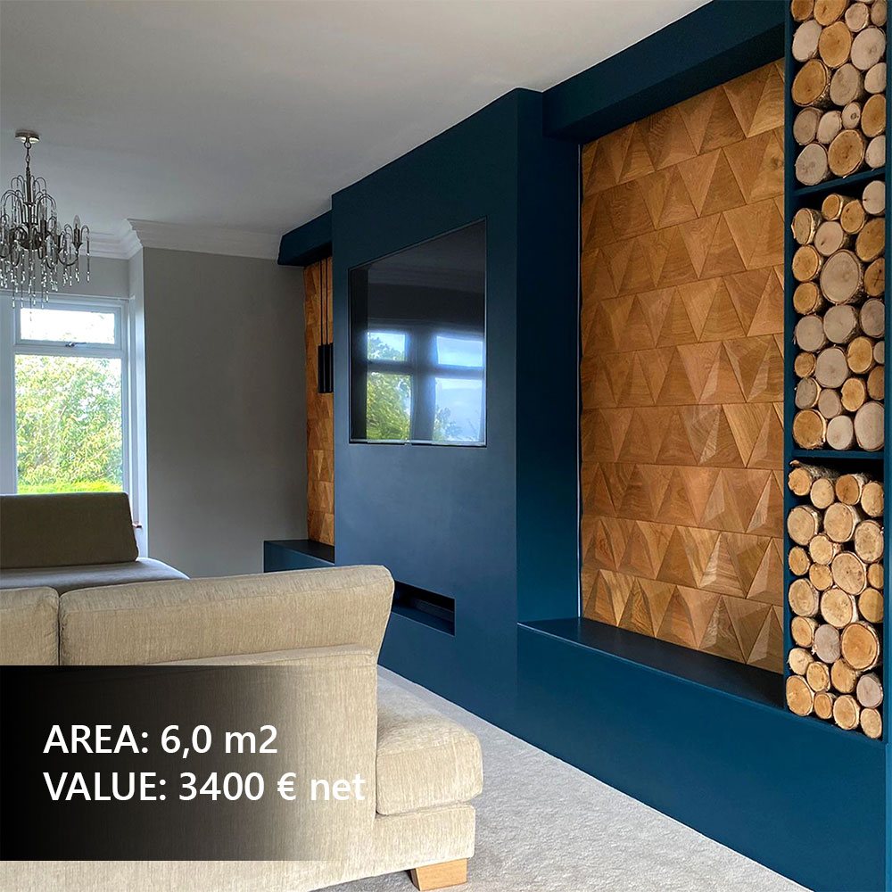 Modern wood wall panels used as a decorative accent wall in a stylish bar, enhancing interior design.