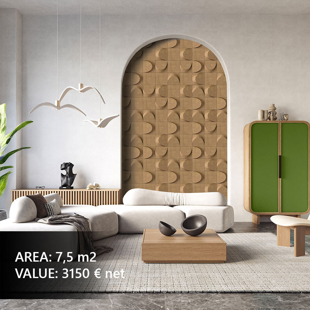 Decorative wall panels in a stylish bedroom