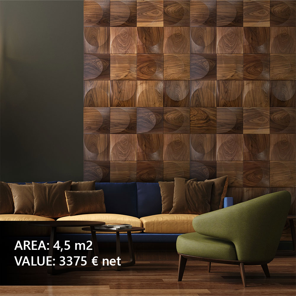Decorative wall panels in a stylish bedroom