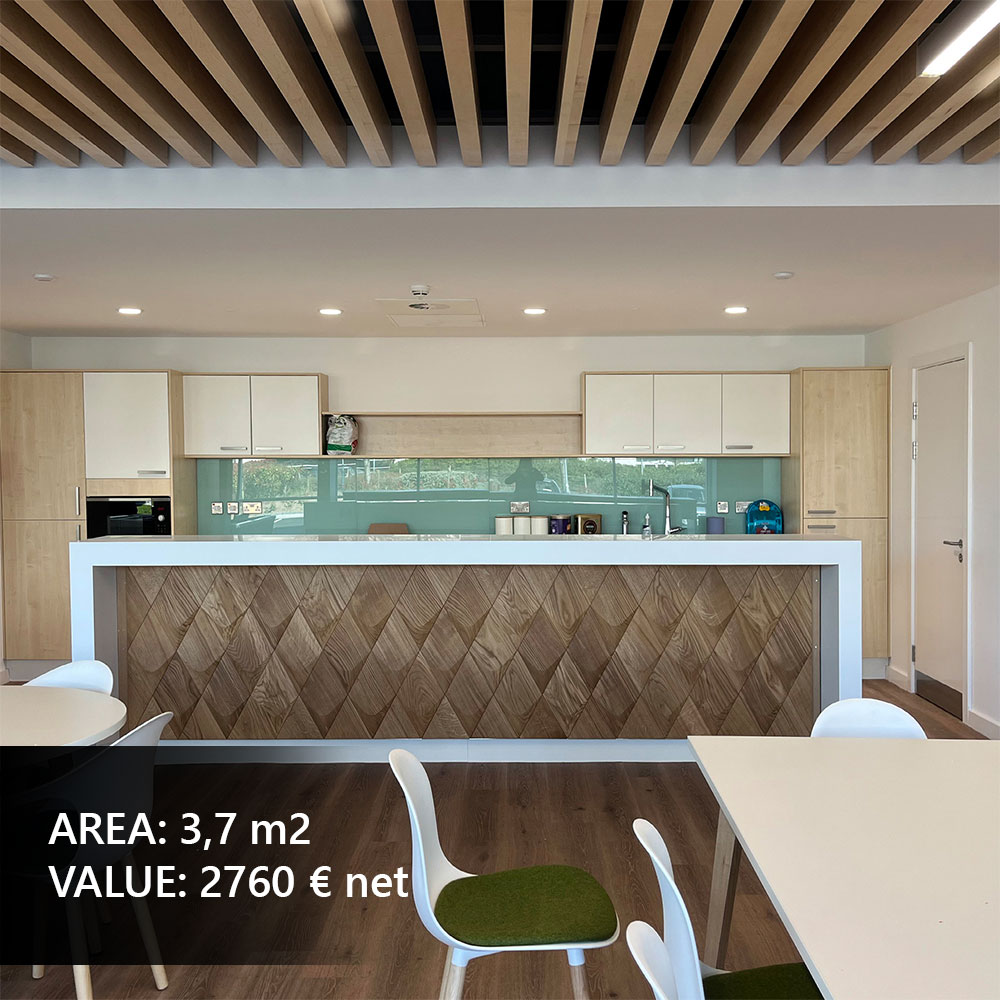 3D wall panels in a designer dining room