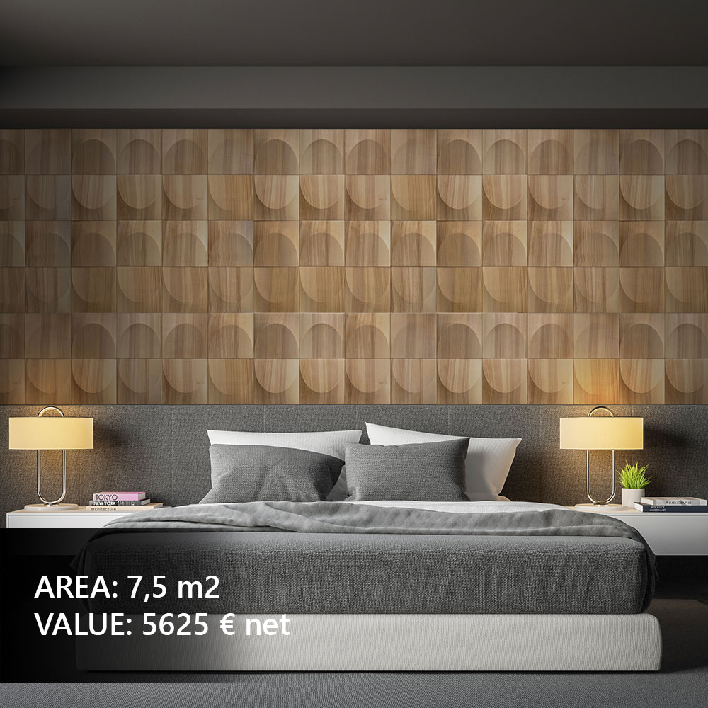 Decorative wall panels in a stylish bedroom