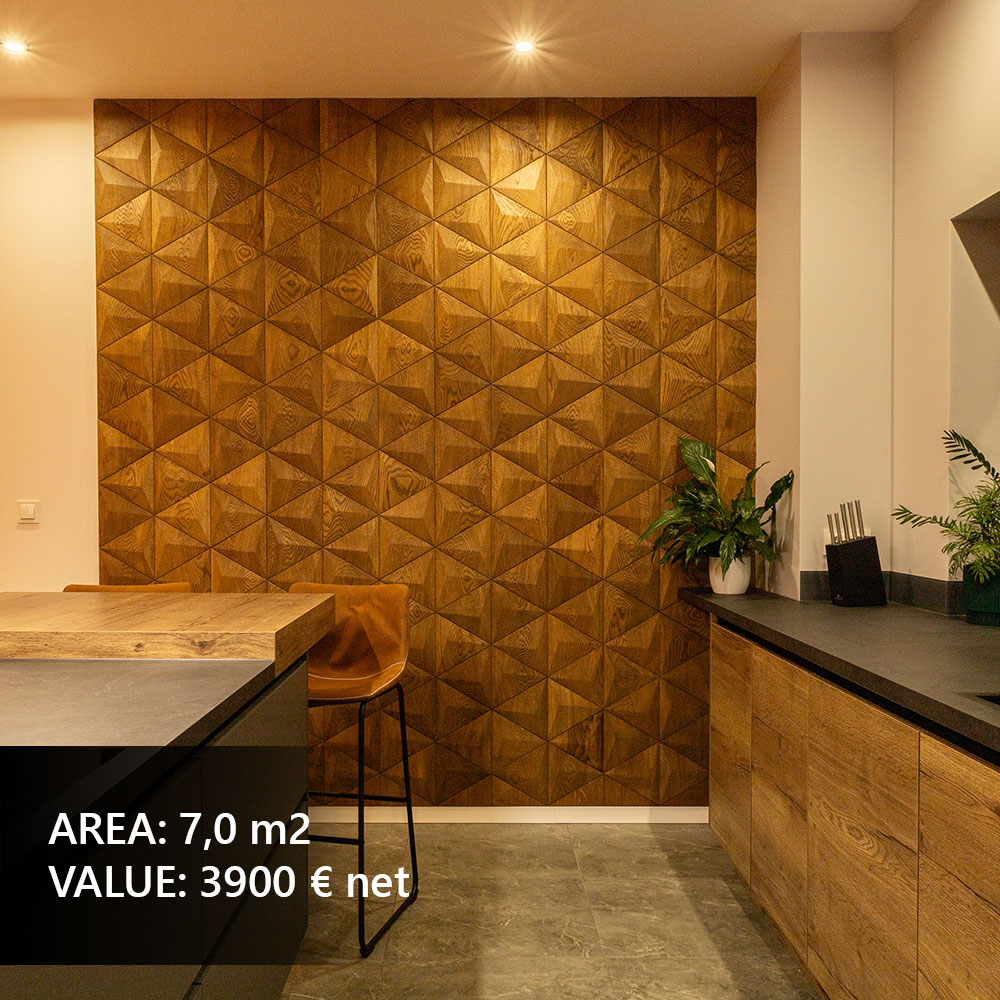 Modern wood wall panels used as a decorative accent wall in a stylish bar, enhancing interior design.