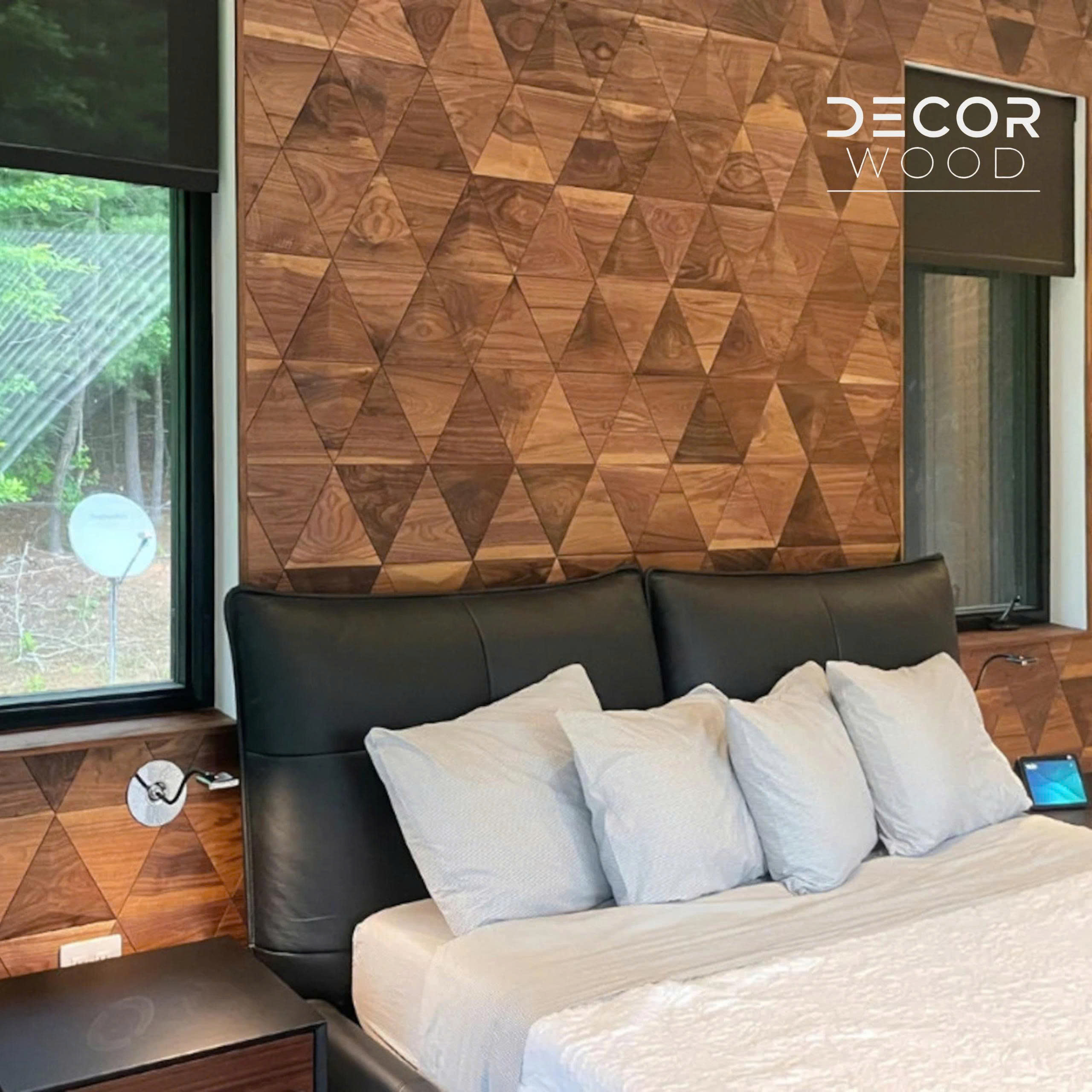 wall paneling with lights