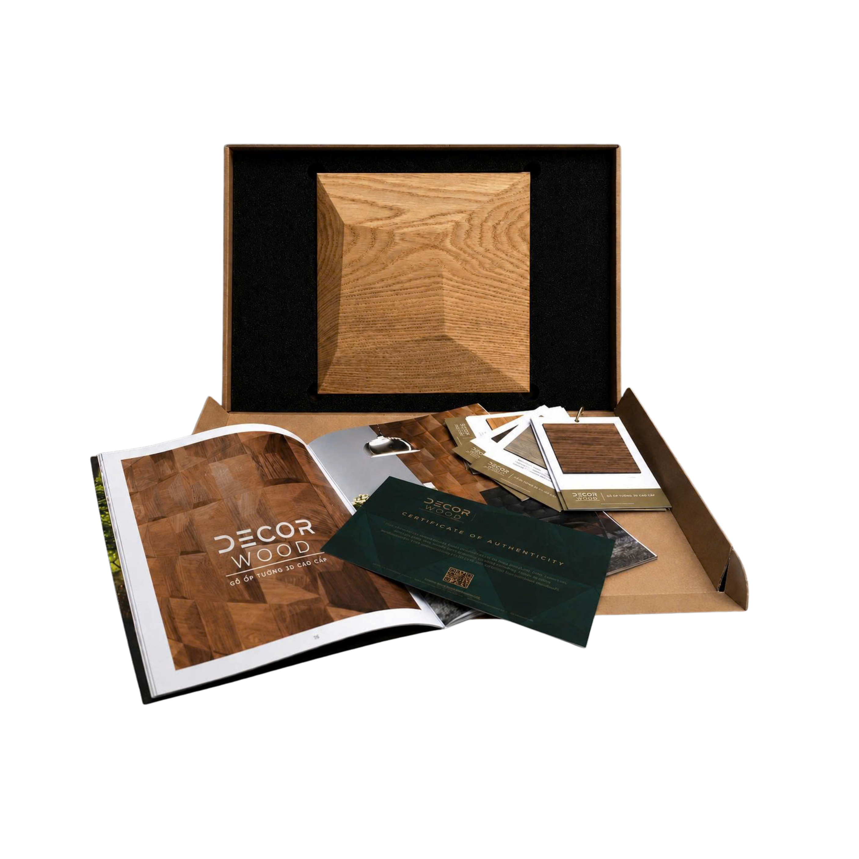 Photo of a box containing a sample of a caro plus panel